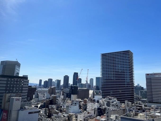 窓から見た風景 眺望の良い会議室です